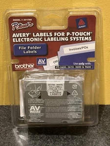 Vintage Genuine Avery AV1789 Brother P-touch 5/8" x 3-1/2" Address AV Labels New - Picture 1 of 5