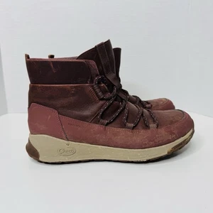 Chaco Borealis Peak Botas de Cuero Marrón Púrpura para Mujer 7.5 Con Cordones Senderismo Alto a - Imagen 1 de 13