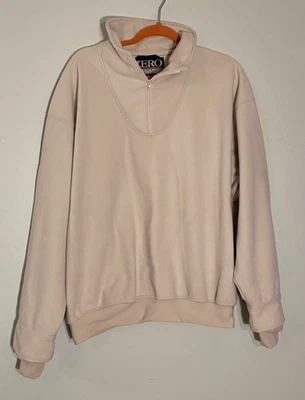 Pullover de golf Zero Restriction Microgamuza clásica para hombre grande marfil Foto 1 de 4