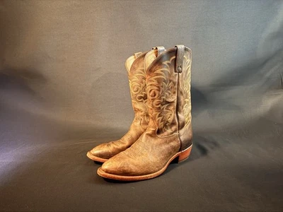 Tony Lama 7902 Men’s 12 EE Brown Leather Western Cowboy Boots Made in USA - Image 1 of 4