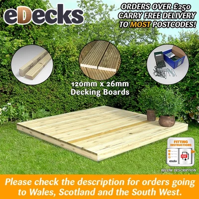 Reject Value Garden Decking Kits Multiple Sizes 120mm x 26mm 1.8m to 4.8m - Image 1 of 4