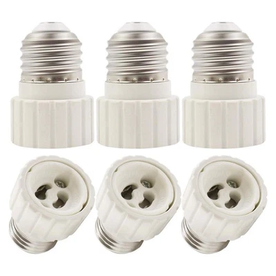 6 Pack E26/E27 to GU10 Adapter, E26/27 Edison Screw to GU10 Bayonet Base - Image 1 of 4