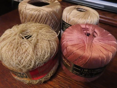 VTG lot of 4 Sock Yarn Crochet Crafting Thread Mixed Brands - Image 1 of 4