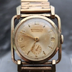 Wittnauer 9ARB Automatic Vintage Uhr 10K GF ausgefallene Bandanstöße Sub Sekunde 17j läuft - Bild 1 von 9