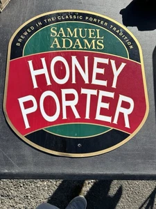 Samuel Adams Beer Honey Porter Hanging Tin Sign 17.25”x15.5”! - Picture 1 of 3