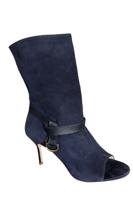 Botas para mujer CH Carolina Herrera de gamuza azul marino talla 38 Foto 1 de 4