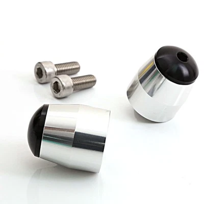 Pesos extremos de barra CNC plateados para Kawasaki Vulcan 650 S 15-21 20 19 18 17 16 BEK Foto 1 de 4