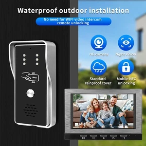 Apartment 7" Monitor Multi Room Unlock Visual Intercom System Villa Doorbell - Picture 1 of 18