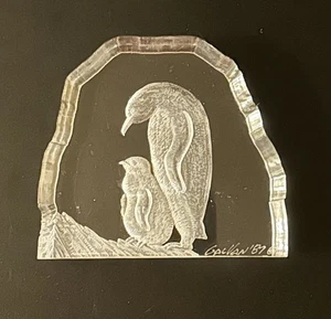Vintage Josef galvanischer Pinguin Skulptur 3D Rückseite geschnitzt signiert - Bild 1 von 3