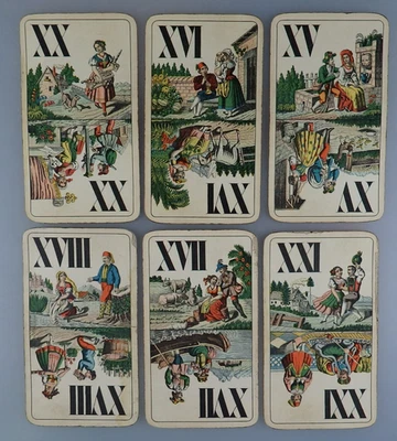 Piatnik Nándor és Fiai: "Szernces Fel" - Hungarian Tarot around 1920 (111197) - Image 1 of 4