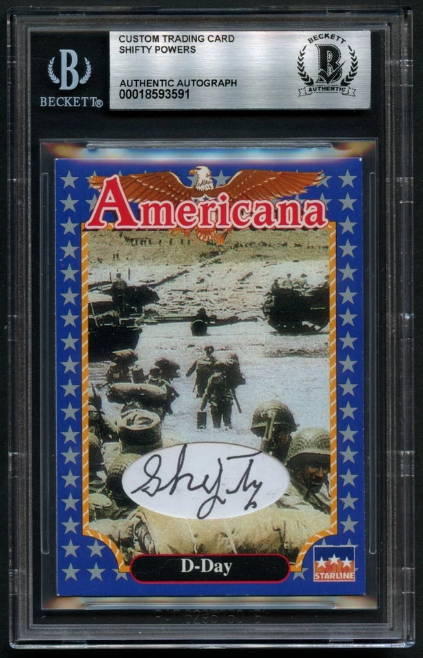 Autógrafo firmado por Shifty Powers Band of Brothers corte personalizado losa BAS Foto 1 de 2