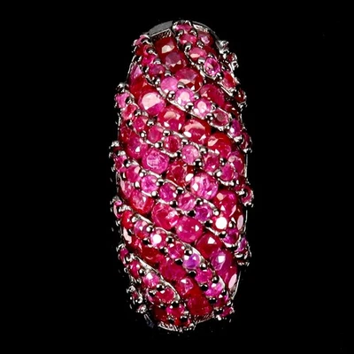 Pingente de prata esterlina Black Friday rubi mianmar redondo corte diamante joia - Imagem 1 de 4