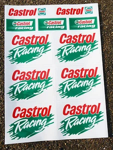 Classic rally race car CASTROL RACING Sponsor Stickers - Picture 1 of 1