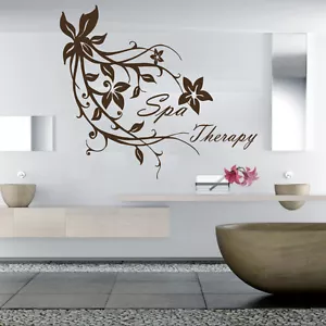 Spa Therapy Wall Decals Beauty Salon Art Sticker Decal Vinyl Bathroom Room MS406 - Picture 1 of 5