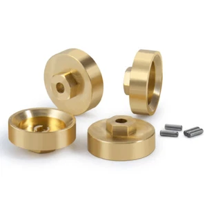 4PCS Brass Wheel Weights Hex Adapter 5mm Width for 1/24 Axial SCX24 AXI90081 RC - Picture 1 of 9