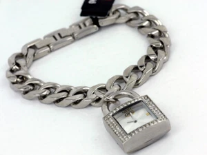 NEW MARC ECKO E85002L1 LADIES CHARM BRACELET CRYSTAL LOCK WATCH - Picture 1 of 11