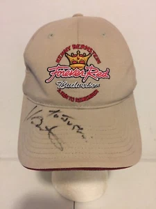 Gorra Forever Red Budweiser Kenny Bernstein Autografiada Carreras Firma Sombrero - Imagen 1 de 3