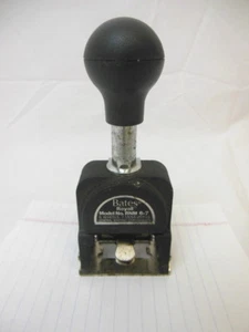 Macchina numerazione francobolli 5G ufficio industriale modello Bates Royall no RNB 6-7 - Foto 1 di 5