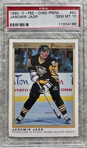 1990 O-PEE-CHEE PREMIER OPC JAROMIR JAGR RC PSA 10 RC - Picture 1 of 2