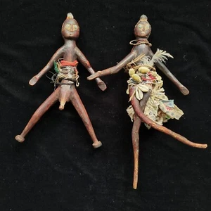 Amuleto Sasak Talimans - Pareja fetiche Escultura de madera Arte primitivo Tribu Lombok - Imagen 1 de 21