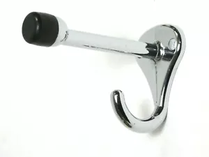 Door Mount Hook W/ Bumper Chrome Plated Commercial 7/8" Hole on Center. - Picture 1 of 2