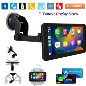 7"Portable Car Stereo Radio Wireless Apple Carplay/Android Auto Touch Screen GPS - Picture 1 of 22