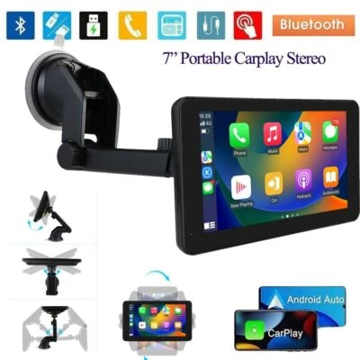 7"Portable Car Stereo Radio Wireless Apple Carplay/Android Auto Touch Screen GPS - Image 1 of 4