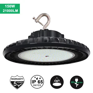 150W UFO LED High Bay Light Replacement 400Watt MH Factory Warehouse Light 4000K - Picture 1 of 11
