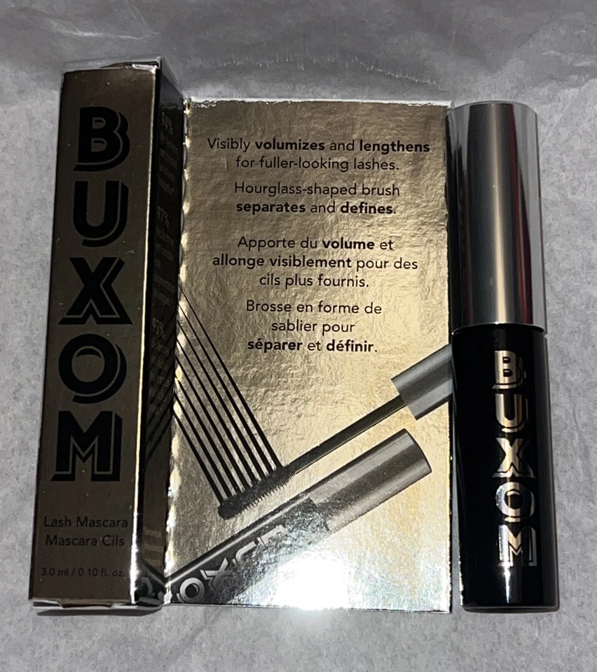 Máscara de pestañas Buxom voluminizadora y alargadora negra 0,10 oz nueva Foto 1 de 1