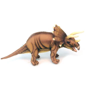 Triceratops Dinosaur Hansa Realistic Animal Plush Toy 43cm **FREE DELIVERY** - Picture 1 of 3