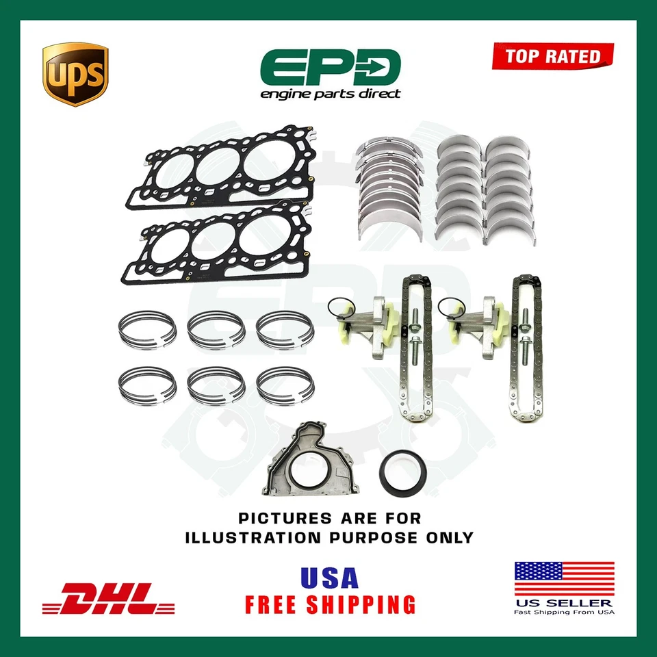 ENGINE REBUILD PART & TIMING CHAIN KIT FOR LAND ROVER 306DT TDV6 3.0L DIESEL - Image 1 of 1