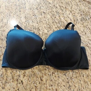 TORRID CURVE Bra 46DDD Black Lightly Lined Full Coverage Balconett UW Satin - Picture 1 of 23