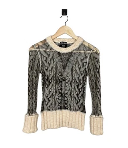Suéter de punto vintage de encaje beige talla M para mujer JEAN PAUL GAULTIER - Imagen 1 de 8