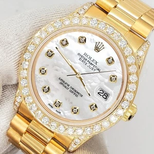 Rolex President Datejust 31mm 2.3CT Diamond Bezel/Lugs/White MOP Dial Watch - Picture 1 of 7