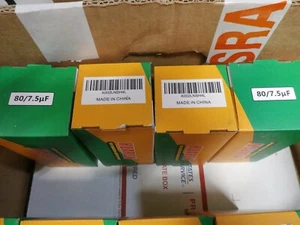 New 6Pack HUAREW Dual Run Capacitor 80+7.5 MFD - 370/440V - CBB65B - Picture 1 of 4