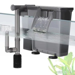 5W Hang-on Aquarium Filter 124GPH Quiet Fish Tank Filter with Filter Sponge a... - Picture 1 of 7