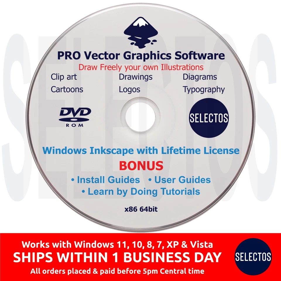 PRO Vector Drawing Graphic Design Illustrator Image Program Editing Software DVD - Image 1 of 4