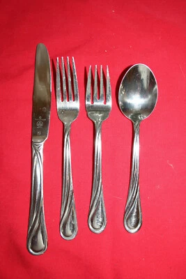 普法尔茨格拉夫 GLENNBROOK 不锈钢漩涡光泽银器 选择餐具 二手状况完好 — 第 1/4 张图片