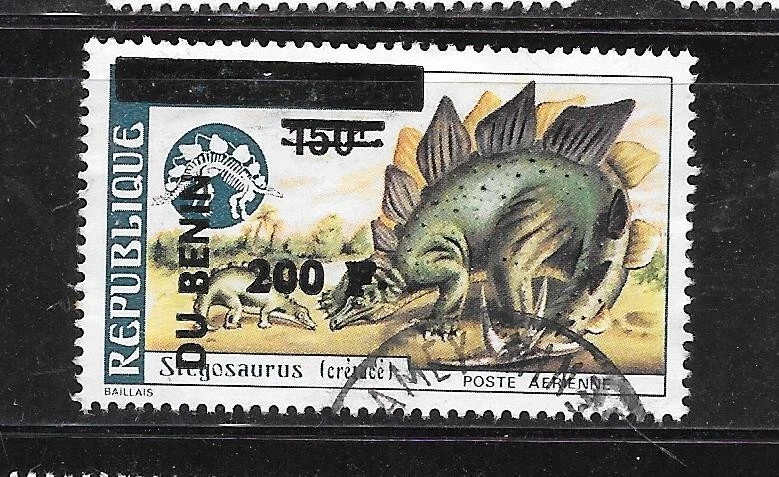 BENIN SC# C440 SURCHARGE AIR MAIL COMMEMORATIVE POSTALLY USED XF STAMP - Image 1 of 1