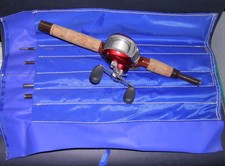 canna pesca travel casting rod vintage & mulinello Pfluger LP casting reel 