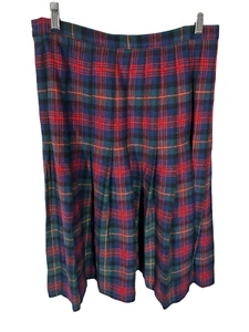 Pendleton Wool Pleated Multicolored Plaid Vintage Skirt Women’s Size 12 - Picture 1 of 3