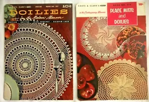 Coats Clark Crochet Pattern Books Doilies 297 & Place Mats and Doilies 315 Daisy - Picture 1 of 14