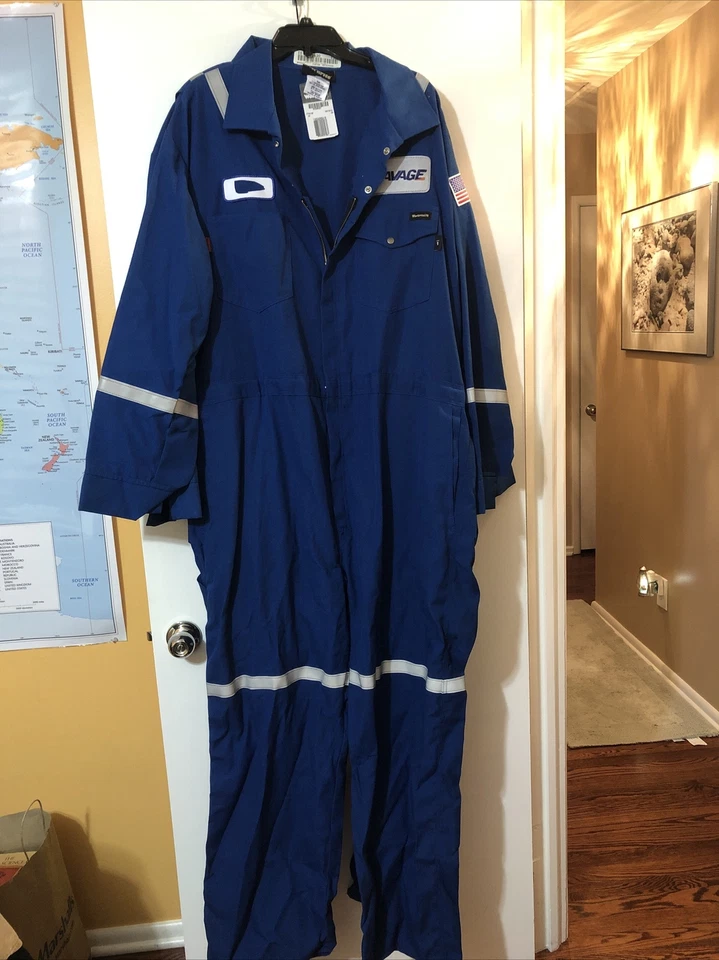 Workrite Coveralls FR Flame-Resistant 1104NX45 RB 54R Nomex Hi-Vis Blue Work - Image 1 of 4