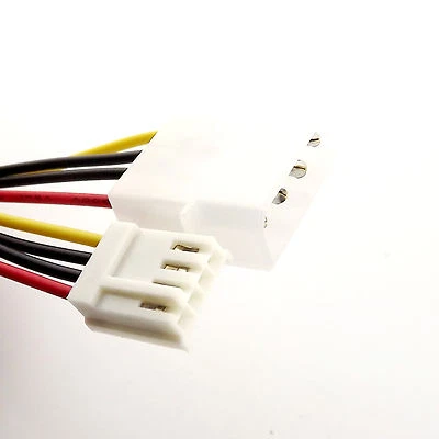 Molex 4-Pin Male to Floppy Drive 4 Pin Power Extension Connector Adapter Cable - Image 1 of 4