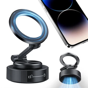 360° Adjustable Magnetic Vacuum Suction Cup Car Phone Holder Mount for MagSafe - Picture 1 of 7
