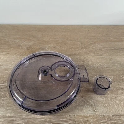 Cuisinart FP-13 CFP-26 SFP-13 FLAT LID for Work Bowl w/ Mini Cap Parts # FP-13FC - Image 1 of 4