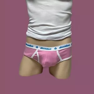 AussieBum Men Zane Pink Wonderyears ribbed brief underwear Size S M L XL - Picture 1 of 9