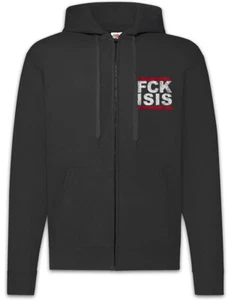 Fuck Isis Zipper Hoodie Fck Run Dmc Pro Islam Anti Terror Style Stop Is - Picture 1 of 2