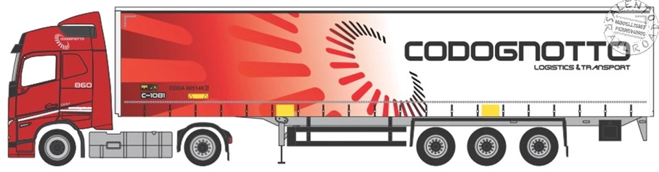 PIHR950367 camion Volvo FH GL telonato "Codognotto" 1:87 H0  - Immagine 1 di 1