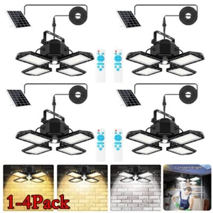 Solar Pendant Light Outdoor Indoor 168LED Solar Powered Motion Sensor Shed Light - Picture 1 of 18
